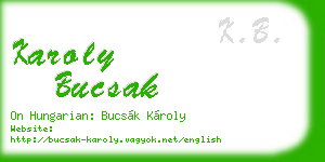 karoly bucsak business card
